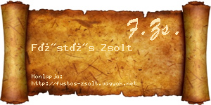 Füstös Zsolt névjegykártya